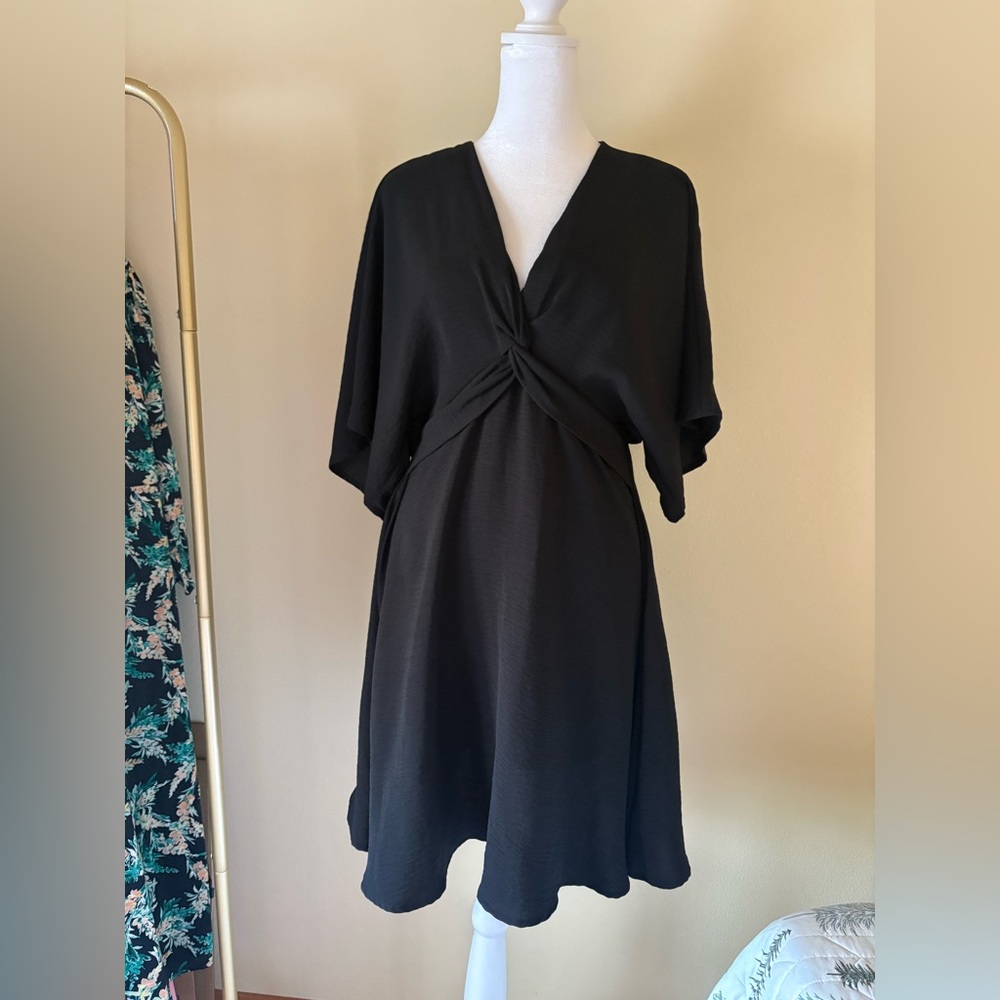 L Love Little Black Dress with Plunge Neckline
